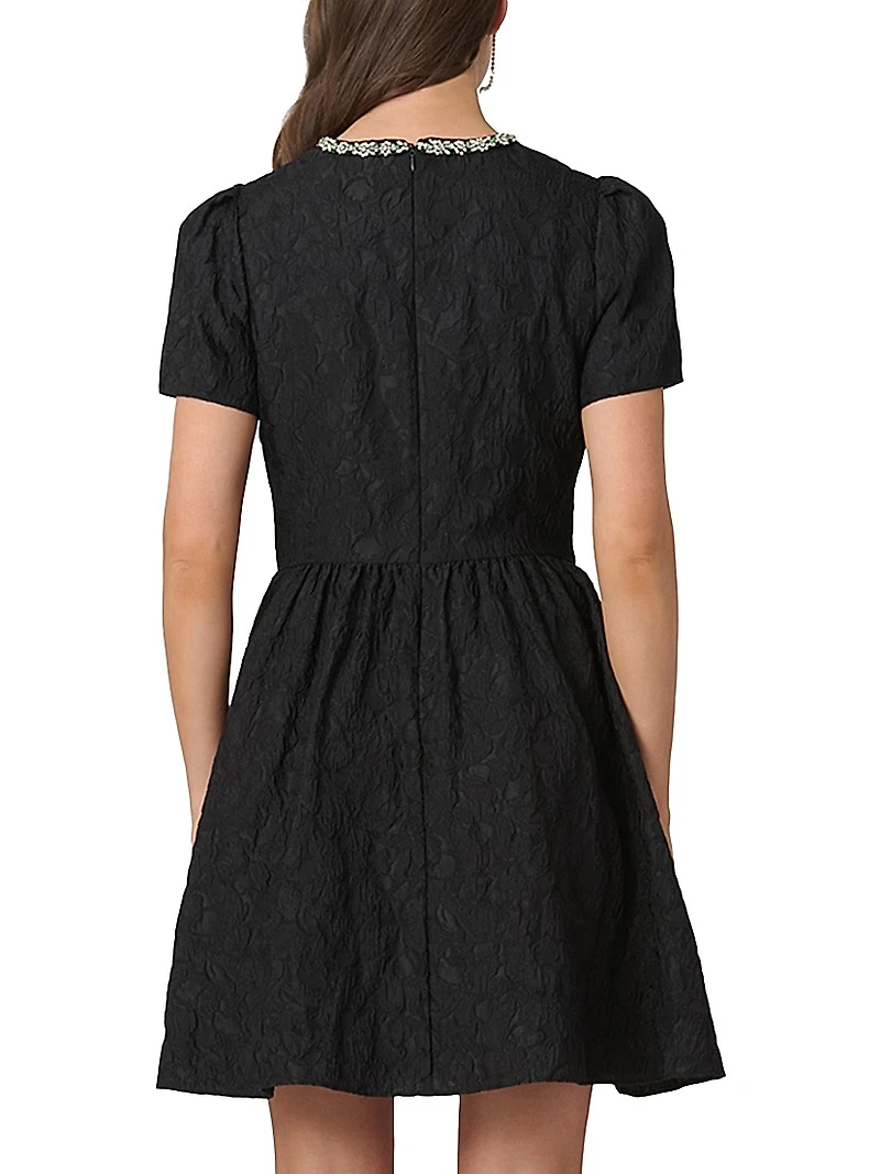 Andie Textured Embellished Cocktail Dress