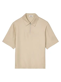 Zip-Neck Polo Shirt