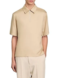 Zip-Neck Polo Shirt