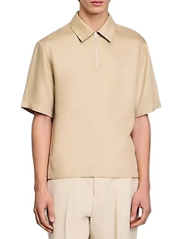 Zip-Neck Polo Shirt