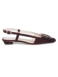 Belle Vivier 25MM Suede Slingback Ballerina Flats