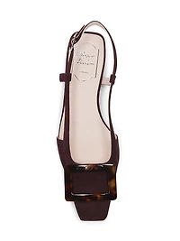 Belle Vivier 25MM Suede Slingback Ballerina Flats