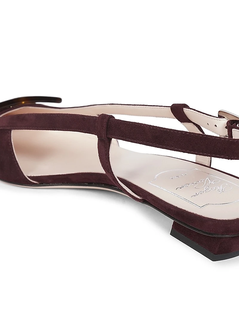 Belle Vivier 25MM Suede Slingback Ballerina Flats