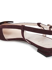 Belle Vivier 25MM Suede Slingback Ballerina Flats