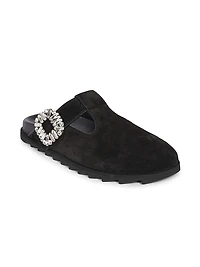 Slidy Viv Embellished Suede Mules