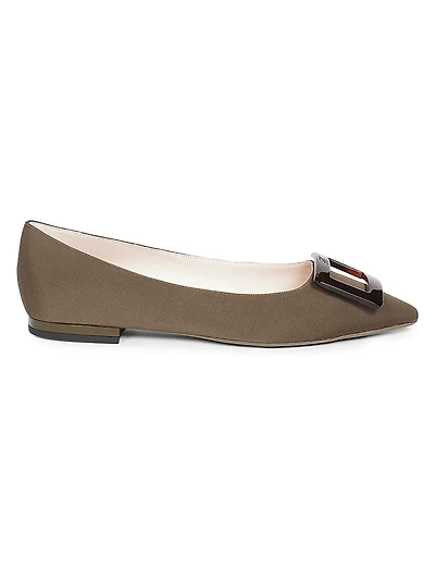 Gommettine Leather Ballerina Flats