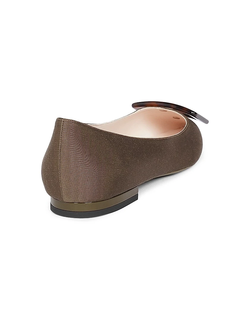 Gommettine Leather Ballerina Flats