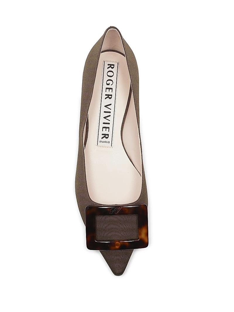 Gommettine Leather Ballerina Flats