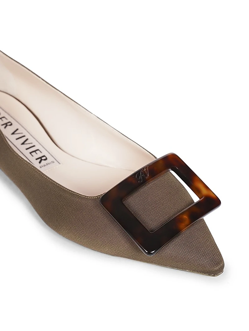 Gommettine Leather Ballerina Flats