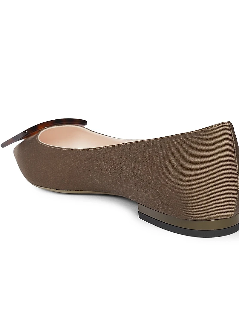 Gommettine Leather Ballerina Flats