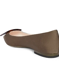 Gommettine Leather Ballerina Flats