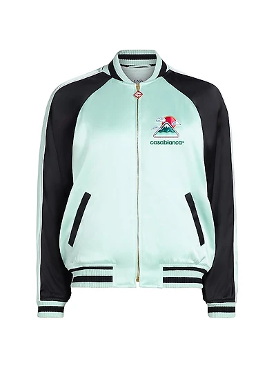 Satin Logo Bomber Jacket