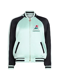 Satin Logo Bomber Jacket