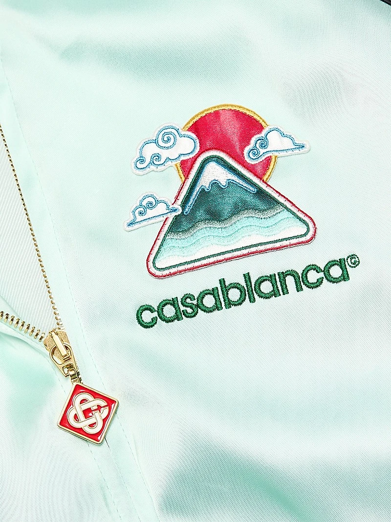 Satin Logo Bomber Jacket