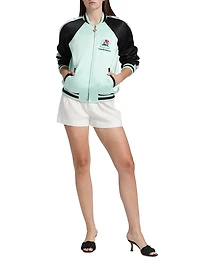 Satin Logo Bomber Jacket