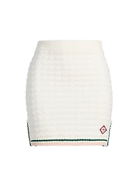 Bouclé Grid Miniskirt
