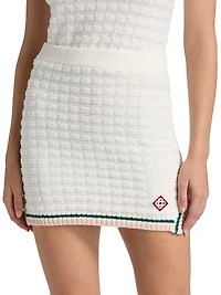 Bouclé Grid Miniskirt