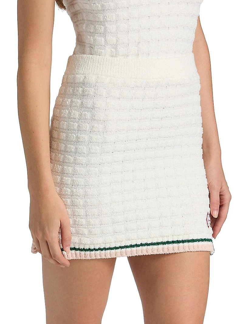 Bouclé Grid Miniskirt