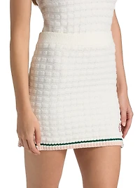 Bouclé Grid Miniskirt