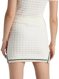 Bouclé Grid Miniskirt