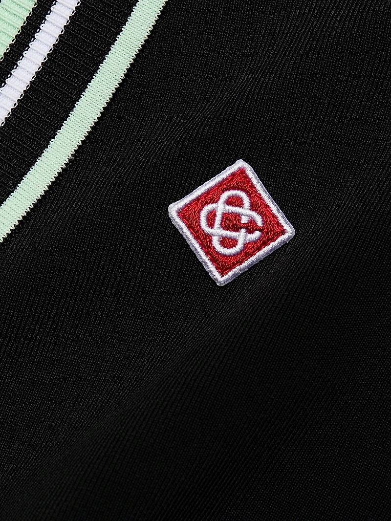 Varsity Cropped Polo Shirt
