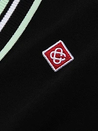 Varsity Cropped Polo Shirt