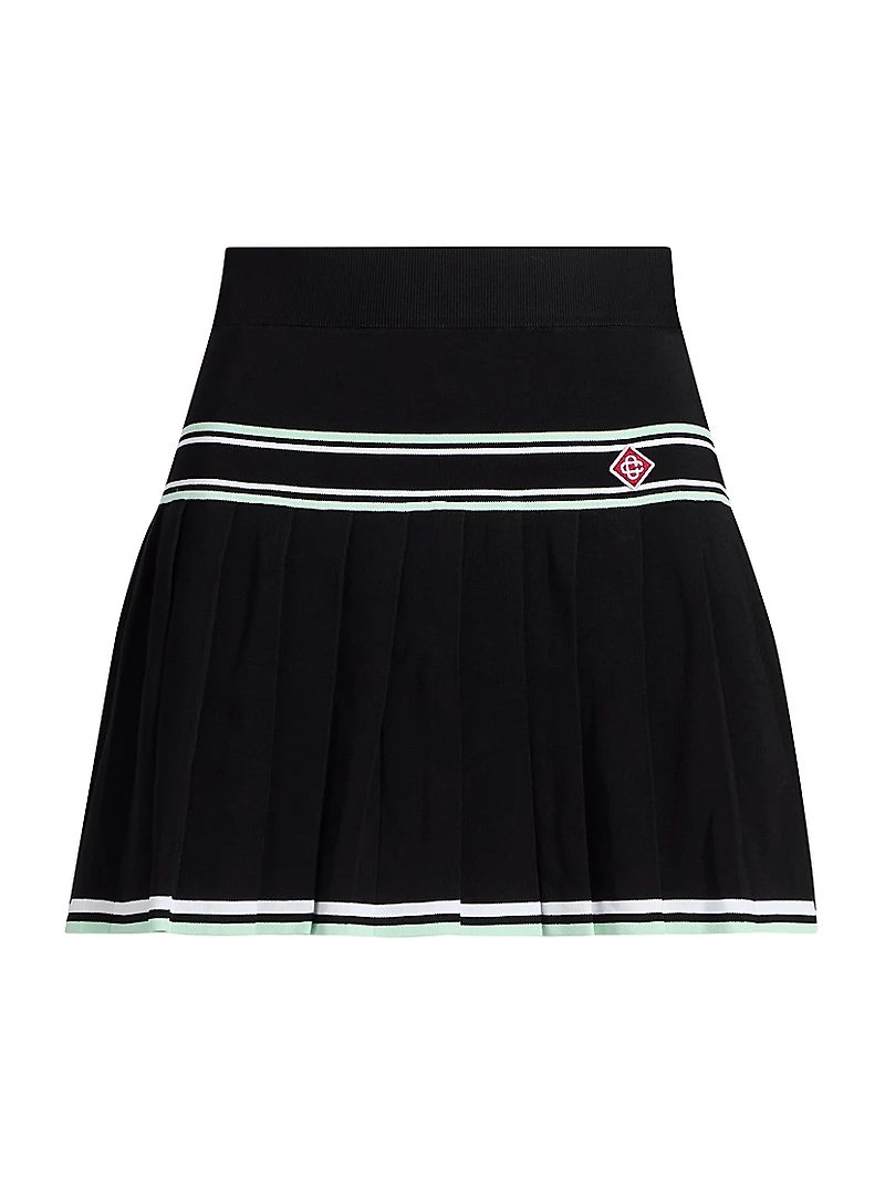Varsity Pleated Miniskirt