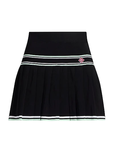Varsity Pleated Miniskirt