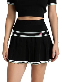 Varsity Pleated Miniskirt