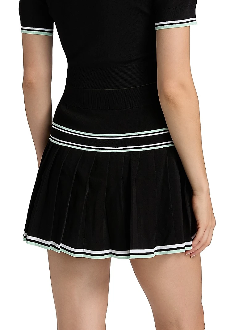 Varsity Pleated Miniskirt
