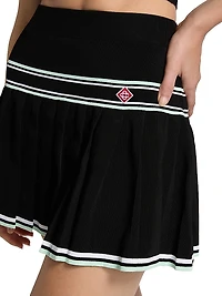 Varsity Pleated Miniskirt