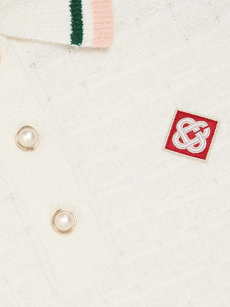 Bouclé Grid Polo Shirt