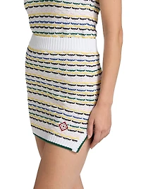 Tuck Stitch Miniskirt