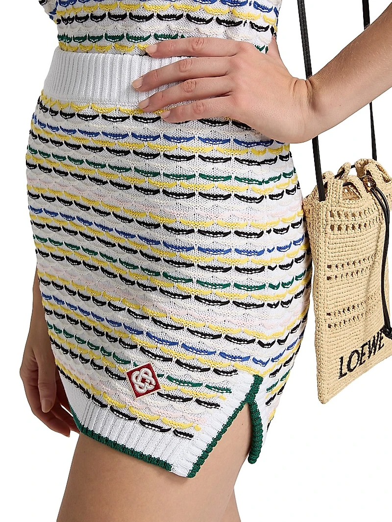 Tuck Stitch Miniskirt