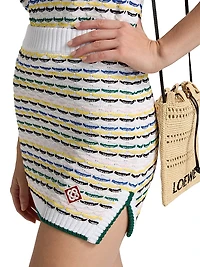 Tuck Stitch Miniskirt
