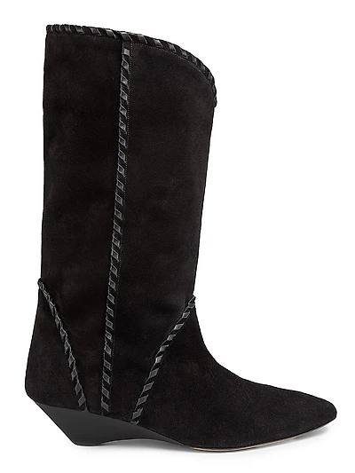 Edoa Suede Whipstitch Boots