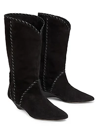 Edoa Suede Whipstitch Boots