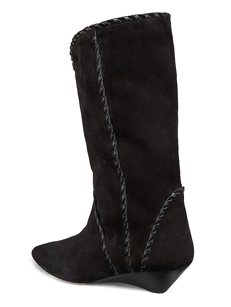 Edoa Suede Whipstitch Boots