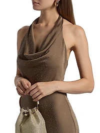 Sid Satin Cowlneck Gown