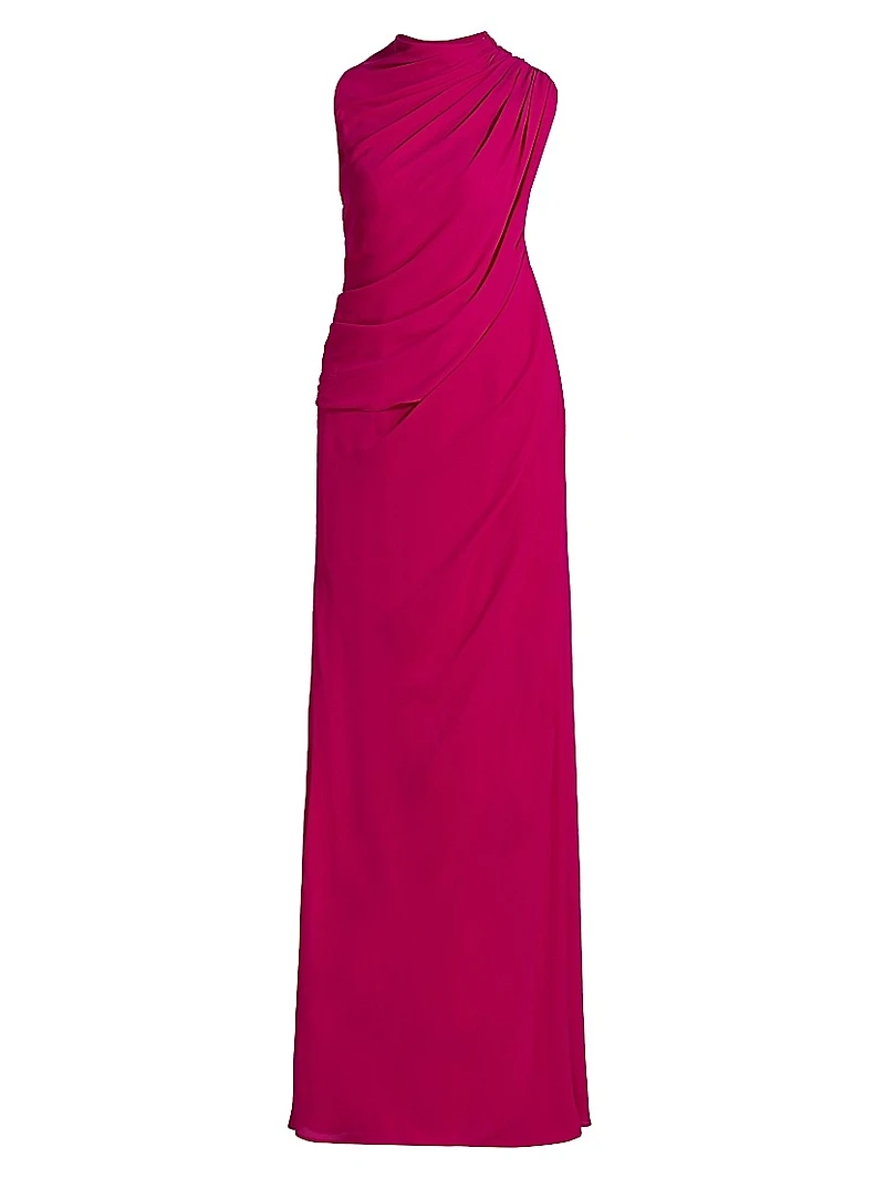 Essia Georgette Draped Sleeveless Gown