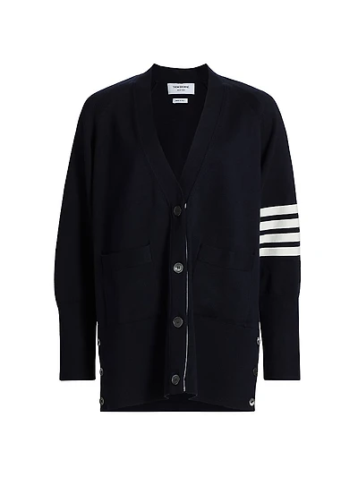 Exaggerated Fit 4-Bar Cardigan