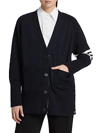 Exaggerated Fit 4-Bar Cardigan