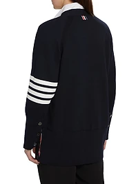 Exaggerated Fit 4-Bar Cardigan