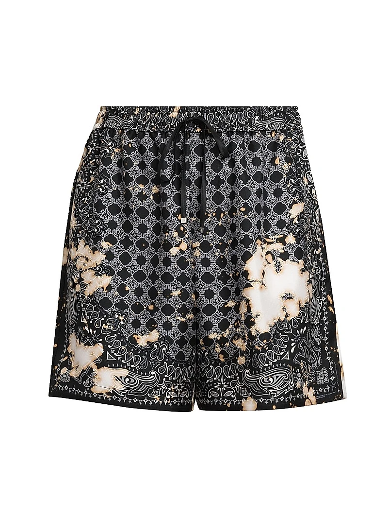 Bleach Bandana Silk Drawstring Shorts