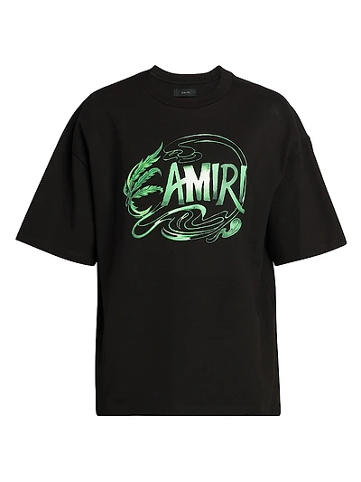 Leaf Cotton Oversized Crewneck T-Shirt