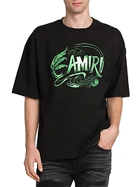 Leaf Cotton Oversized Crewneck T-Shirt