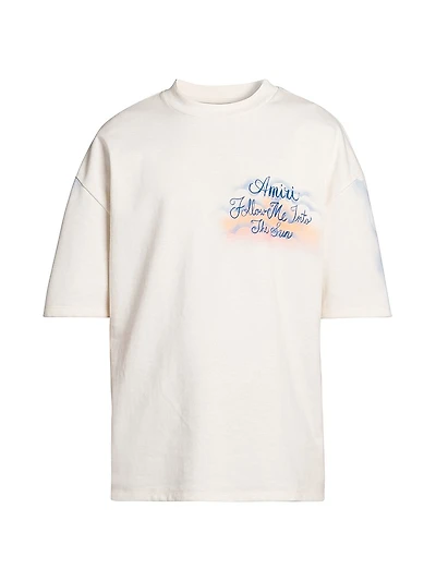Follow Me Cotton Oversized Crewneck T-Shirt