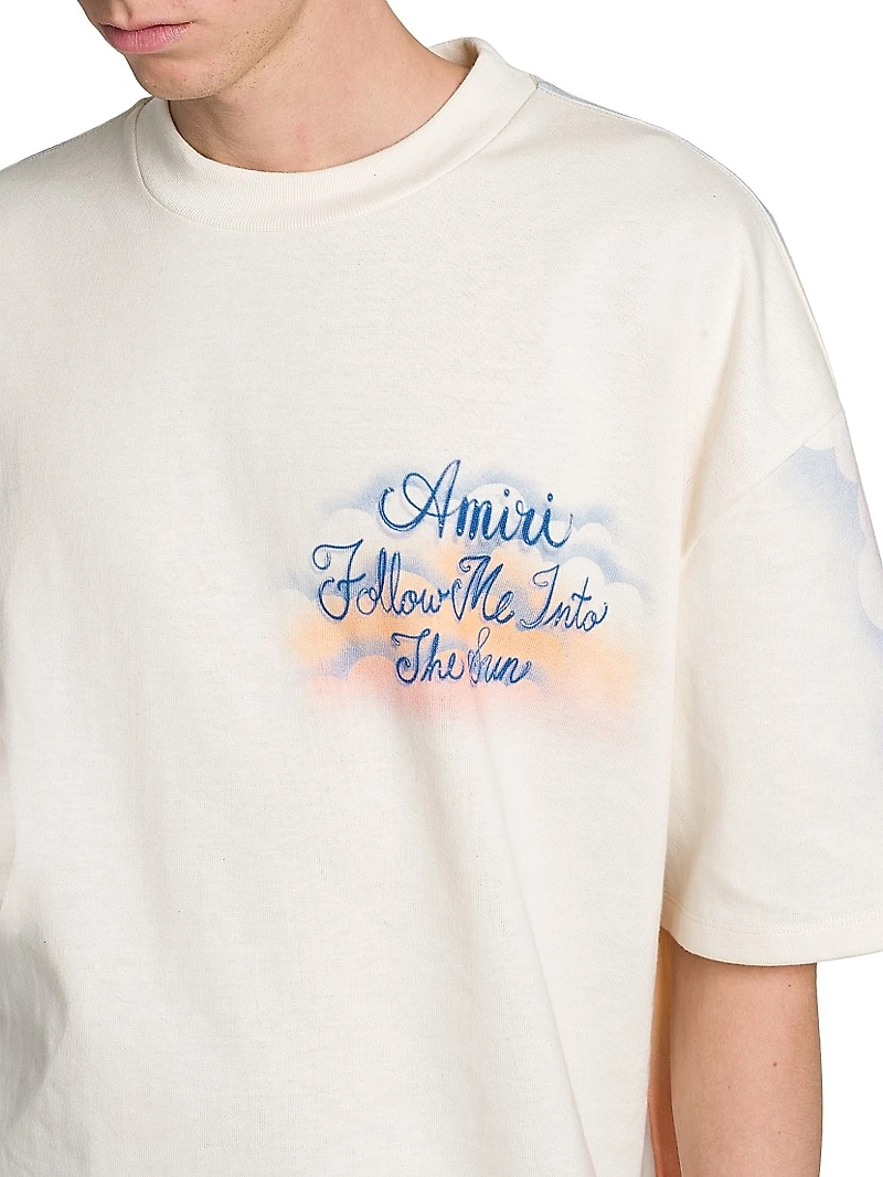 Follow Me Cotton Oversized Crewneck T-Shirt