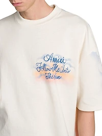 Follow Me Cotton Oversized Crewneck T-Shirt