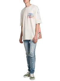 Follow Me Cotton Oversized Crewneck T-Shirt